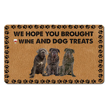 Funny Neapolitan Mastiff Dogs Doormat Wine And Dog Treats Mat Gift For Dog Lover - £30.57 GBP