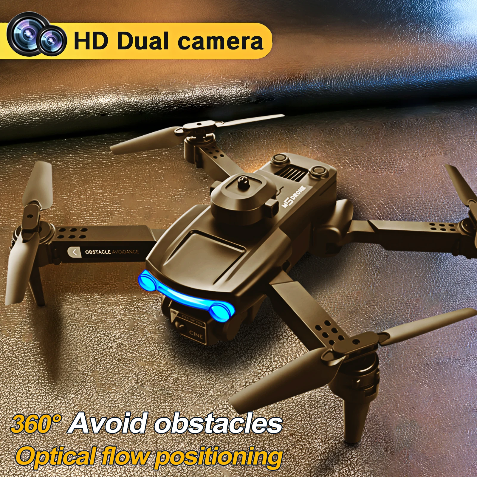 M5 4k Camera Mini Drone Fpv Rc Plane Toys For Children Quadcopter Profession - £44.46 GBP+
