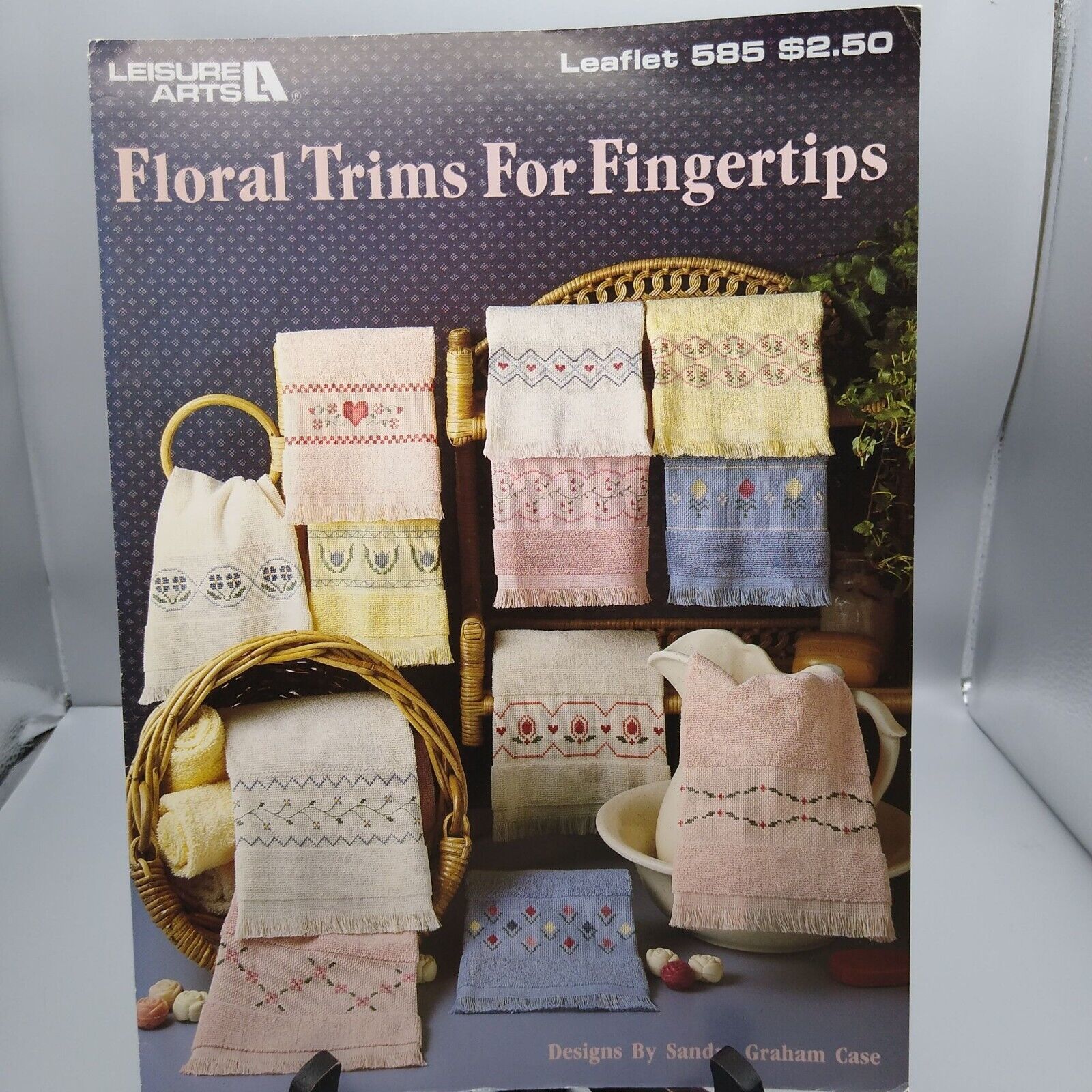 Vintage Cross Stitch Patterns, Floral Trims for Fingertips by Sandra Graham Case - $7.85