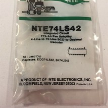 (2) NTE NTE74LS42 Integrated Circuit TTL 4 to10 Line BDC−to−Decimal - Lo... - $14.99
