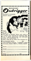 1972 Waikiki Outrigger Resort Hotel Advertisement Honolulu Hawaii Vintag... - $19.99
