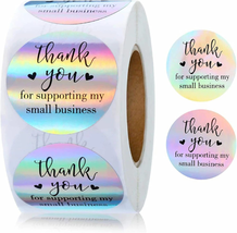 500 Pcs 1.5 Inch Thank You Stickers Thank You for Supporting My Small Business S - £10.28 GBP