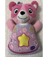 VTech SOOTHING SONGS Bear PINK Plush - 47 Songs Sounds Phrases, WORKS - $41.00 CAD