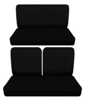 Fits 1978 Ford Bronco 2 dr sedan Front 50-50 top and solid rear seat covers blk - £102.72 GBP