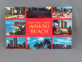 Vintage Postcard - Waikiki Beach Major Attractions - Hawaiian Service Inc - $15.00