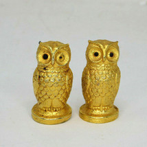 Vintage Metal Owls Salt and Pepper Shakers  - $8.08