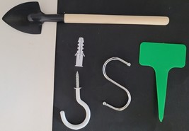 Garden Planter Accessories, Select: Mini-Shovel, Tags, S-Hooks or Screw-Hooks - £2.39 GBP