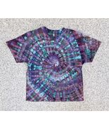 Gildan Women’s Purple Green Blue Spiral Ice Tie Dye Short Sleeve Shirt S... - $359.54 MXN