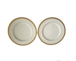Vintage Lowell by Lenox p67 gold rim dinner plates USA made gold stamp l... - £46.43 GBP