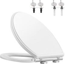 Hibbent Premium Elongated Toilet Seat With Cover (Oval) - White Color - ... - $72.64