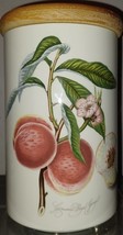 PORTMEIRION Pomona GRIMWOOD&#39;S ROYAL GEORGE Peach Storage Jar Canister 8 ... - $45.00