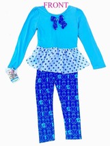 Girls Disney Top and Legging Pajama Set Frozen Anna &amp; Elsa Printed 2-piece - £31.63 GBP