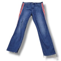 Gap Jeans Size 10 /30 W32&quot;xL27&quot; Gap Denim True Skinny Jeans Stretch Raw Hem Blue - £25.79 GBP