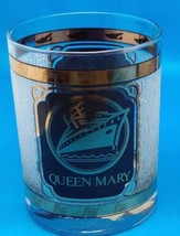 Disney Queen Mary Spruce Goose Glass Tumbler Rocks Hiball 22K Gold  - $12.17