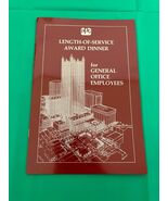 PPG length of service award dinner for general office employees booklet - $27.68 CAD