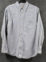 Sonoma Life &amp; Style Oxford Shirt Mens Large Blue White Striped Button Down VTG - £11.46 GBP