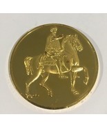 24k Gold On Sterling Silver Marcus Aurelius Medal Coin - £126.53 GBP