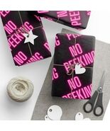Bold Pink Neon "No Peeking" Premium Eco Friendly Decorative Gift Wrappin... - $20.00