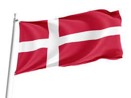 Flag of Denmark, Unique Design Print , Size - 3x5 Ft / 90x150 cm, Made i... - $29.80
