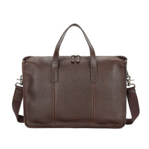 Men&#39;s Bag Leather Handbag for Men First Layer Cowhide 14-Inch Computer Business  - £153.05 GBP