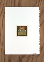 Copper and Green Micro Bead Gift Box Greeting Card - £7.90 GBP