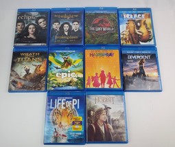 Lot 10 Blue Ray DVD Movies Family Movies Twilight Jurassic Park Hobbit Epic used - £22.15 GBP