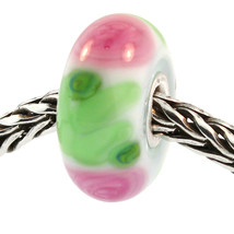 Authentic Trollbeads Glass 61372 Rose - £9.87 GBP