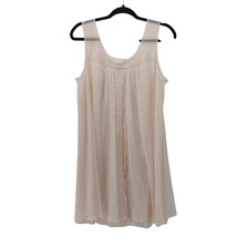 ShadowLine Vintage Large Sleeveless Nighty Cross Stitch Sz L - £18.50 GBP