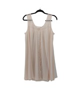 ShadowLine Vintage Large Sleeveless Nighty Cross Stitch Sz L - $23.38