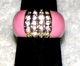 VTG Camille Lucia Ring, Spark Zircons &amp; Pink Gemstones on Sterling Silve... - £23.66 GBP