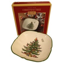 Spode Christmas Tree 5&quot; Square Sculpted Dish Red Green XT8430-XP New in ... - £10.99 GBP