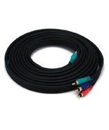 15 ft. 3-RCA Component Video Coaxial  Cable - (RG-59/U) - 22AWG - Black  - £12.67 GBP