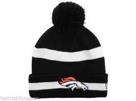 Denver Broncos New Era Super Bowl XLVIII Pom Pom Knit Black Winter Cap Hat Toque - £16.70 GBP