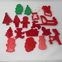 Lot of 18 Vintage Plastic Cookie Cutters Christmas Holiday Hallmark &amp; HRM - £22.56 GBP