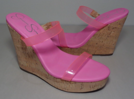 Jessica Simpson Size 6.5 M TUMILE Pink Wedge Heel Sandals New Women&#39;s Shoes - $117.81