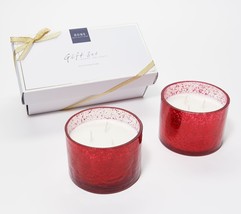 Home Reflections Set of (2) 12oz Mercury Glass Candles w/Boxes - £33.71 GBP