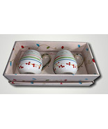 Hallmark Merry Christmas Ceramic Coffee Mug Cup Set Of 2 EUC Original Box - $14.74