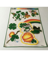 Vintage Saint Patrick&#39;s day window cling decorations mouse and leprechauns - $362.29 MXN