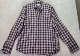 J.CREW Shirt Men XL Red Plaid Flannel 100% Cotton Long Sleeve Collar But... - $20.28