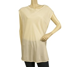 Souvenir Off White Boat neckline Long Sleeveless Blouse Top - $44.55
