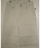 NWT WOMENS / JUNIORS GAP &quot;low rise corpped&quot; NEW SLY STONE BEIGE CAPRIS  ... - £19.79 GBP