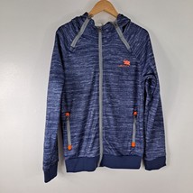 Hooded Sweatshirt Full Zip Jacket Blue Orange AIRAVATA M - $21.78