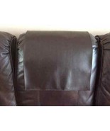 Brown Recliner Headrest Cover Furniture Protector Slipcover Genuine Leather - $44.65+
