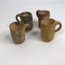 Vintage Clay Pottery Lot Mini Mugs Handmade - £15.10 GBP