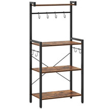 HOOBRO Kitchen Bakers Rack with Storage, 4 Tiers Coffee Bar Station, Kit... - $242.99