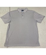 PGA TOUR Golf Polo Striped Shirt Size Men&#39;s Large 100% Polyester Black a... - £13.16 GBP