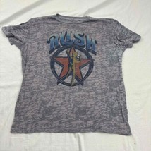 Rush Concert Tour 2012-2013 Women&#39;s T-Shirt Grey Short Sleeves Graphic XL - £25.32 GBP