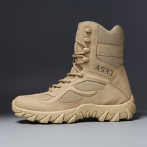 New Men High Quality Brand Military Leather Boots Special Force Desert Combat Me - £63.33 GBP
