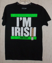 NWT MENS &quot;I&#39;M IRISH ... FOR A DAY&quot; BLACK NOVELTY T-SHIRT   SIZE S - £14.61 GBP