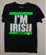 NWT MENS &quot;I&#39;M IRISH ... FOR A DAY&quot; BLACK NOVELTY T-SHIRT   SIZE S - $18.65